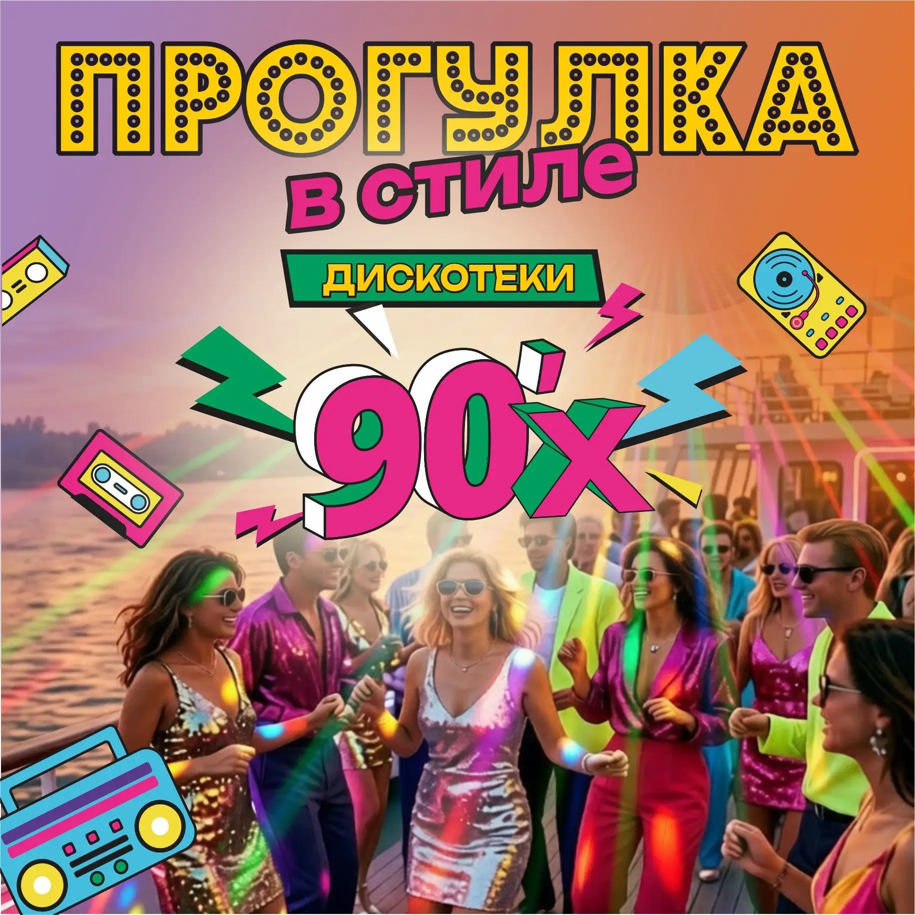 Прогулка в стиле дискотеки 90-х (Ф21, тх)